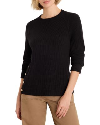 Nic+Zoe Waffle Knit Side Button Top