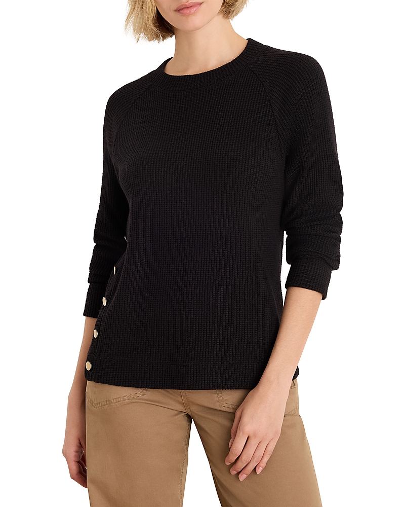 Nic+Zoe Waffle Knit Side Button Top