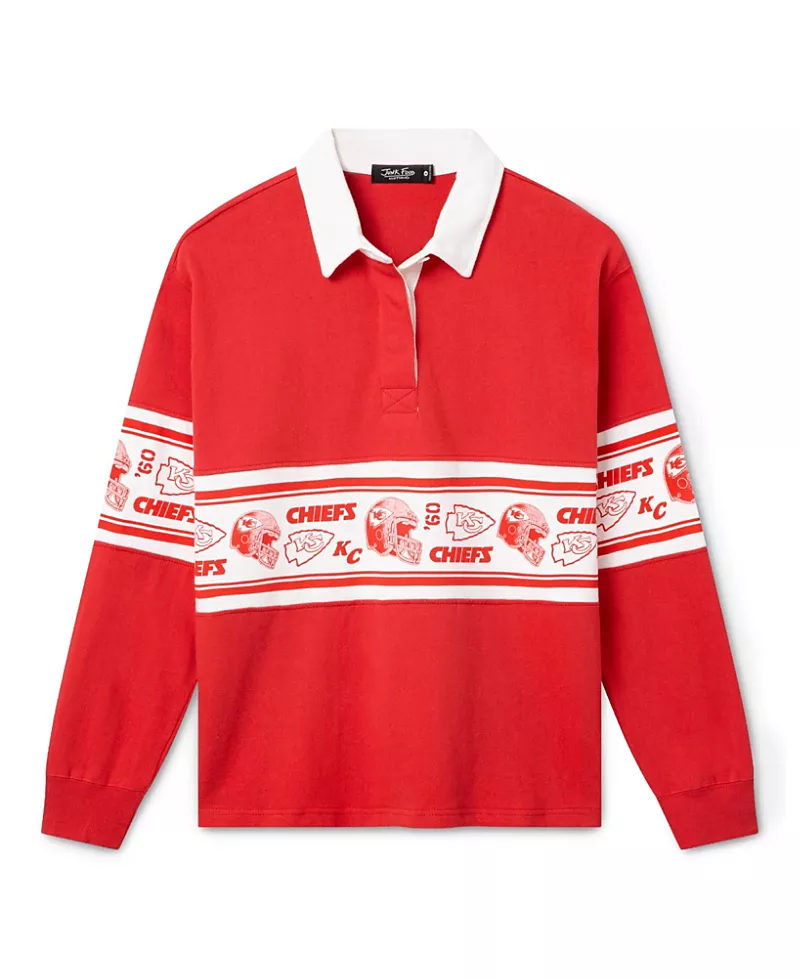 Junk Food Clothing Women's Kansas City Chiefs Helmet Rugby Shirt