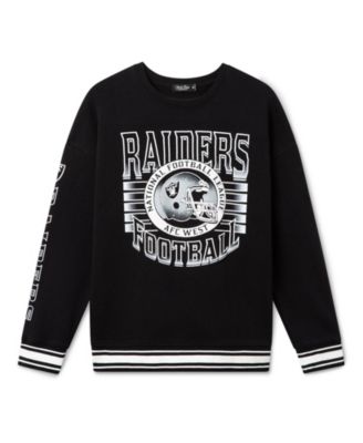  Unisex NFL Las Vegas Raiders Striped Rib Crew Fleece
