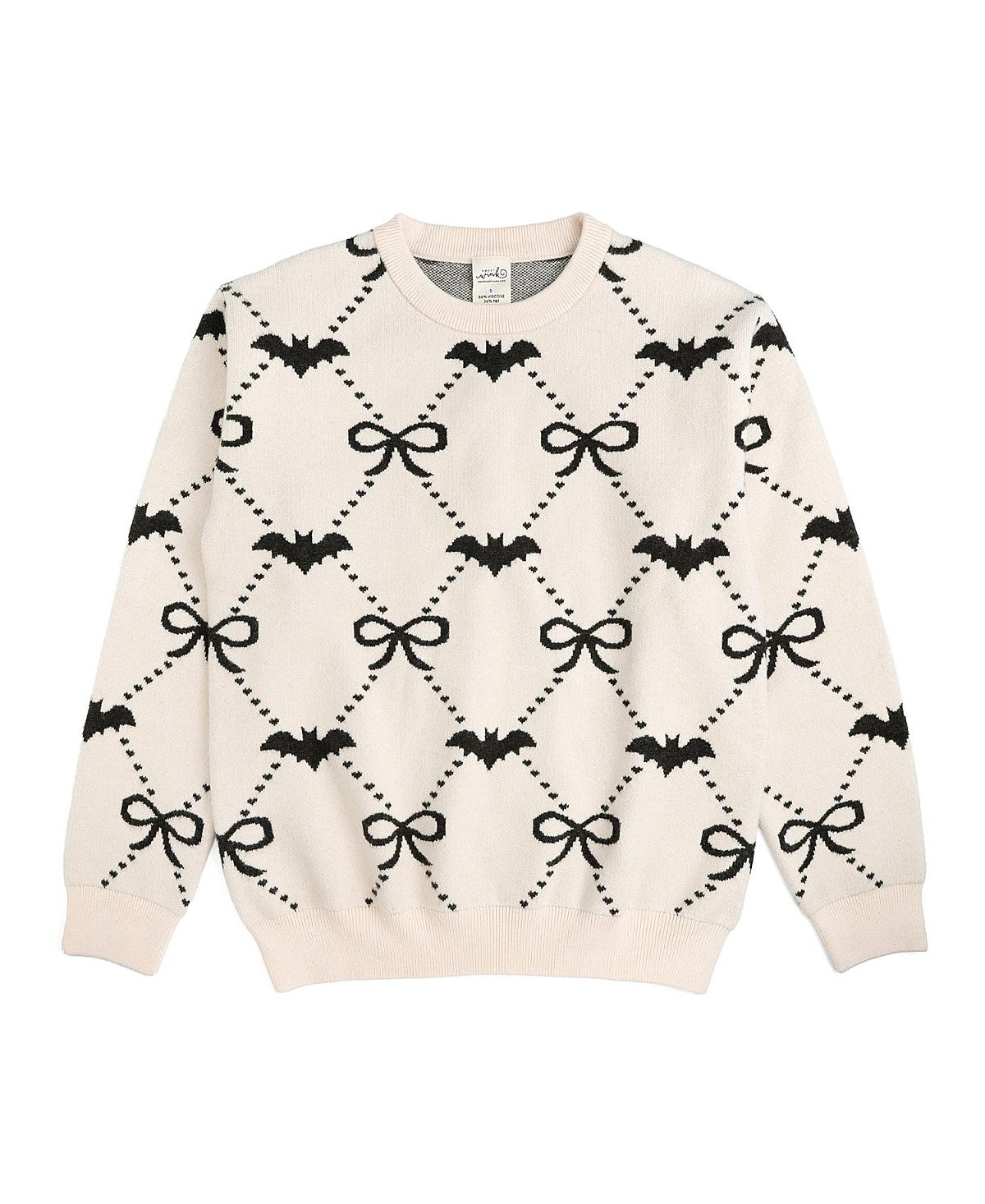 Sweet Wink Bat Trellis Halloween Women's Sweater
