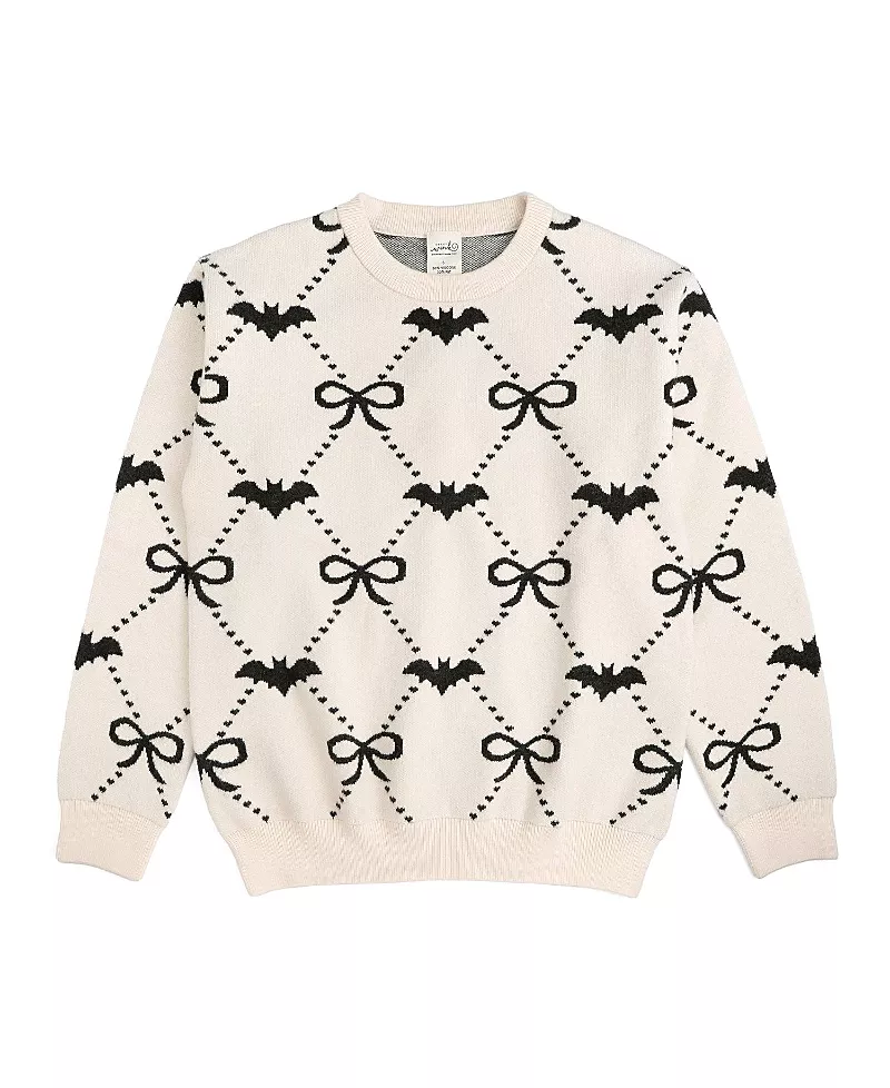 Sweet Wink Bat Trellis Halloween Women's Sweater