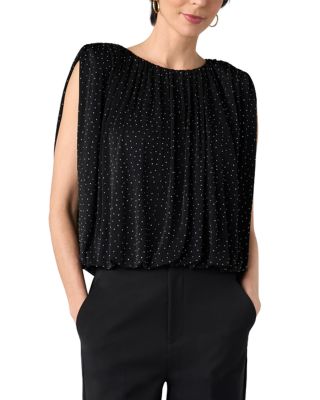 Sleeveless Draped Knit Top