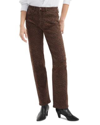 Kennedy Mid Rise Straight Jeans in Abstract Animal