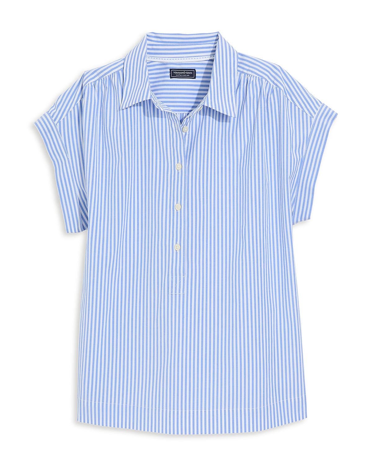 Vineyard Vines Margot Cotton Blend Chambray Top