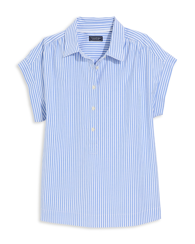 Vineyard Vines Margot Cotton Blend Chambray Top