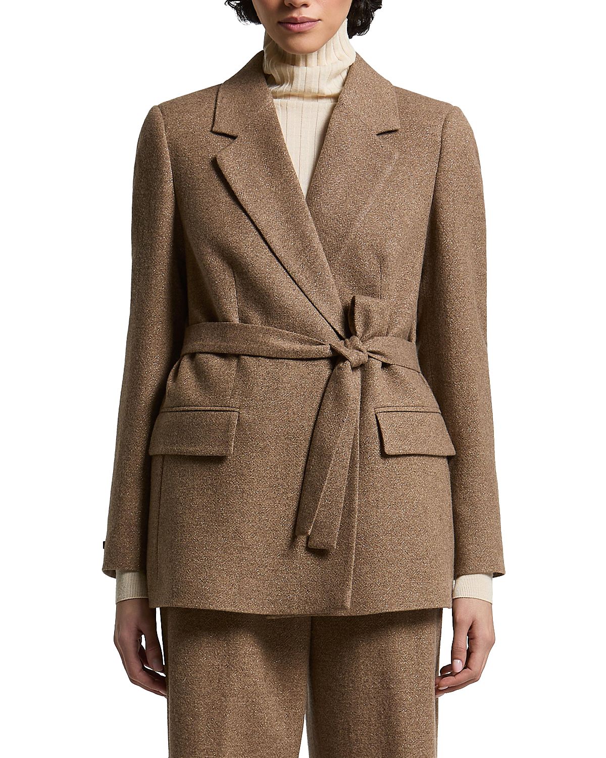 Peserico Wool Blend Belted Jacket