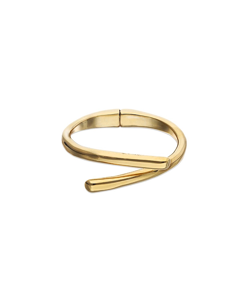 Unode50 Gold-Plated Bracelet in the Shape of Crossed Tubes · L
