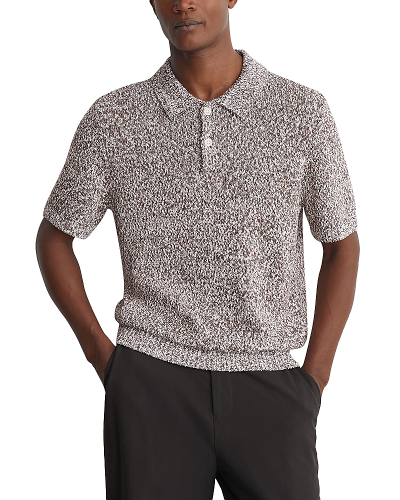 Reiss Marco Marl Knit Short Sleeve Sweater Polo