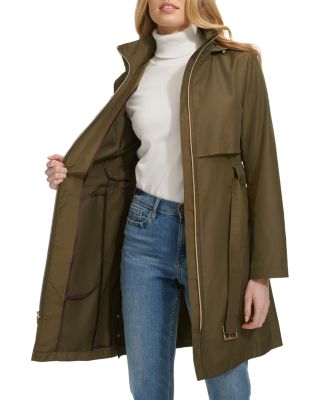 Zip Front Trench Rain Coat - thumbnail 2