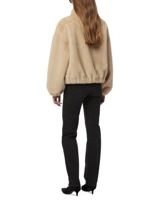 Iris Shaved Faux Fur Bomber Coat - thumbnail 3