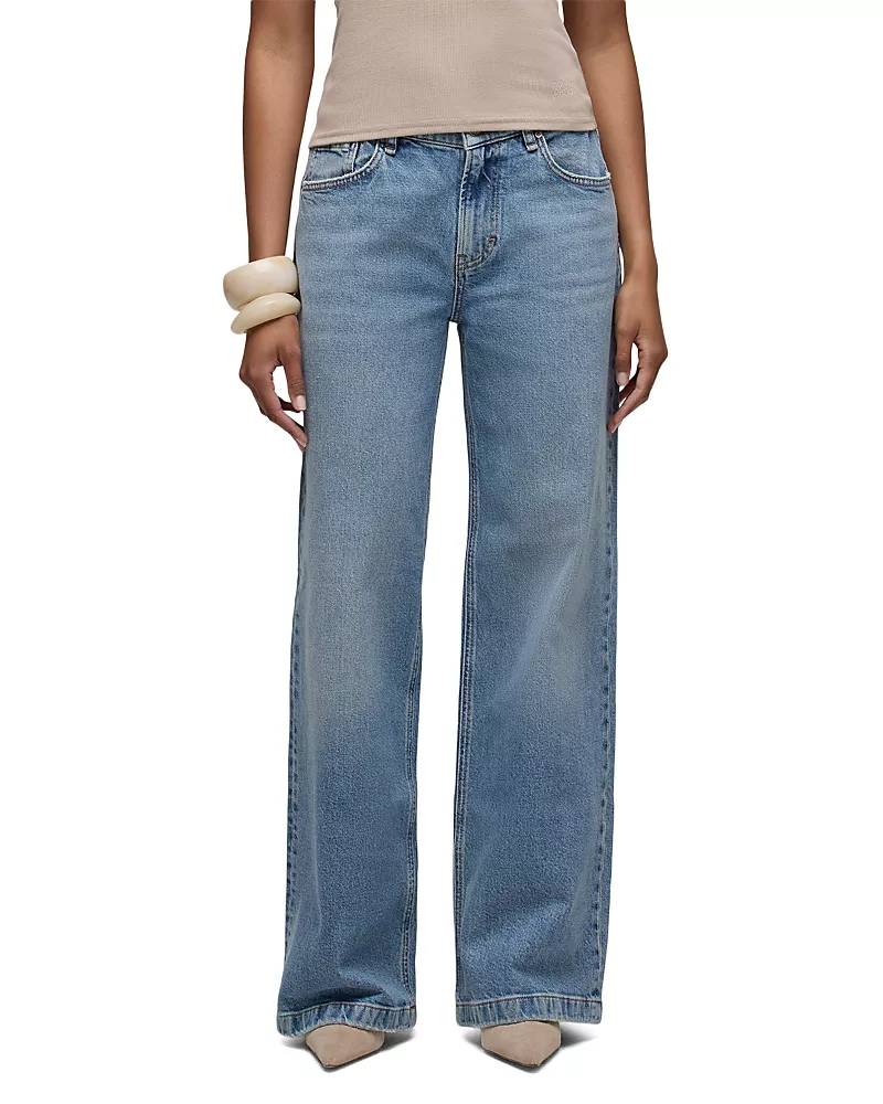 Hudson Rylee Cotton Stretch High Rise Loose Jeans in Enlighten