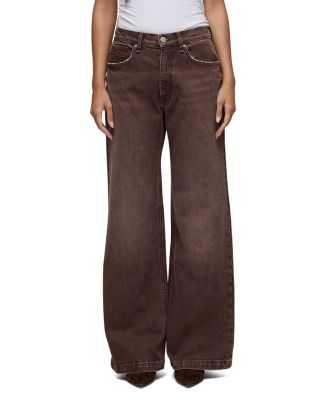 Jodie High Rise Loose Wide Leg Jeans in Walnut