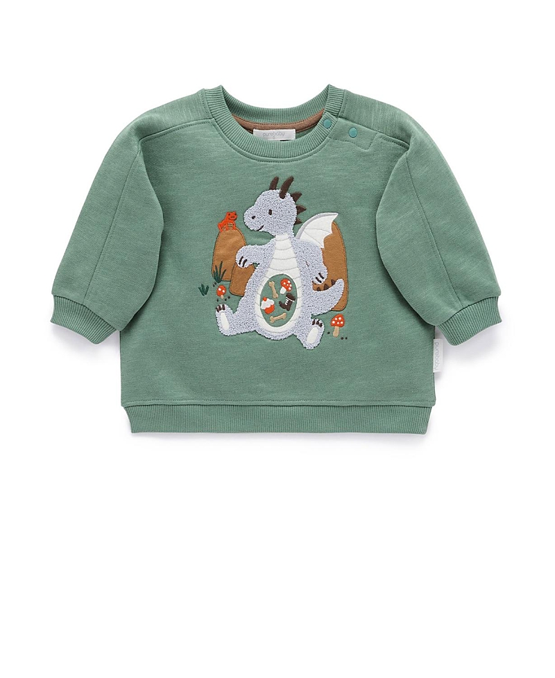 Purebaby Boys' Hungry Dragon Sweater - Baby, Little Kids
