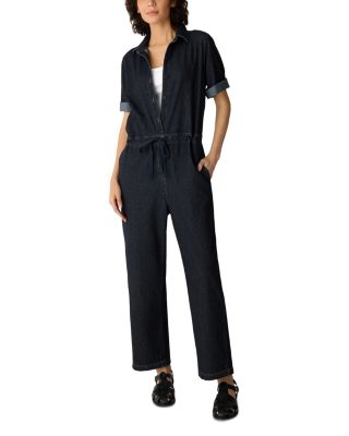 Cotton Stretch Classic Collar Jumpsuit