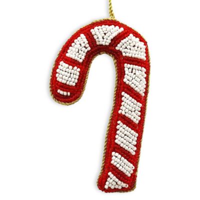 Beaded Candy Cane Ornament
