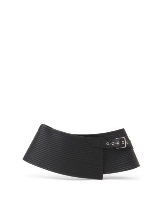 Lanvin Wide Leather Belt In Black