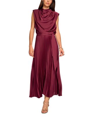 Farah Draped Neck Midi Dress