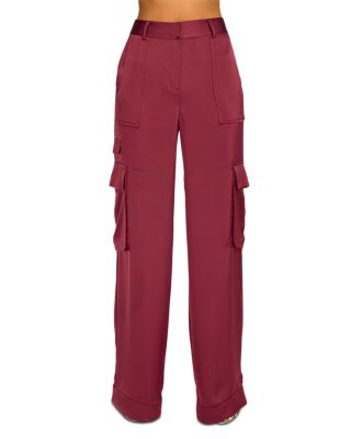 Hannah Satin Cargo Pants