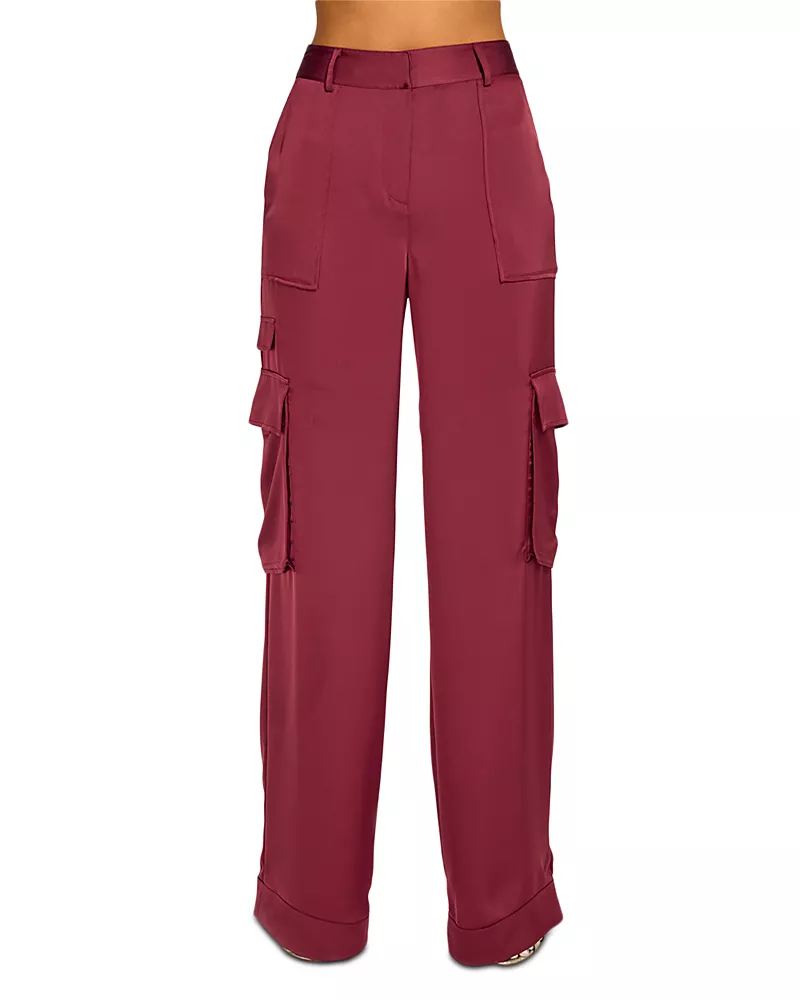 Ramy Brook Hannah Satin Cargo Pants