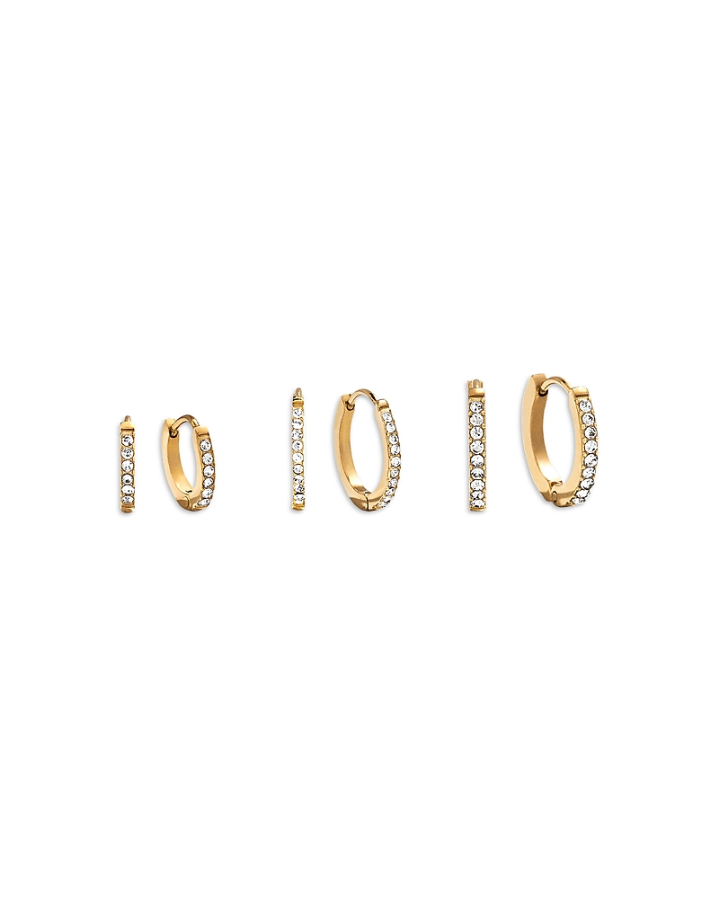 Baublebar Verbena Pave Huggie Hoop Earrings, Set of 3