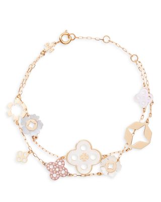 Forget Me Not 18K Yellow Gold Plated Multi Strand Bracelet
