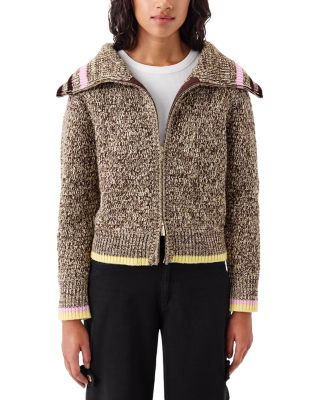 Funnel Neck Zippered Sweater