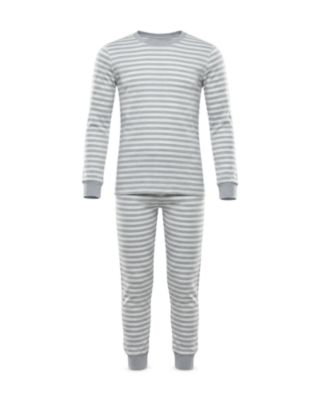 Unisex Striped Long Sleeved Pajama Set - Little Kid, Big Kid