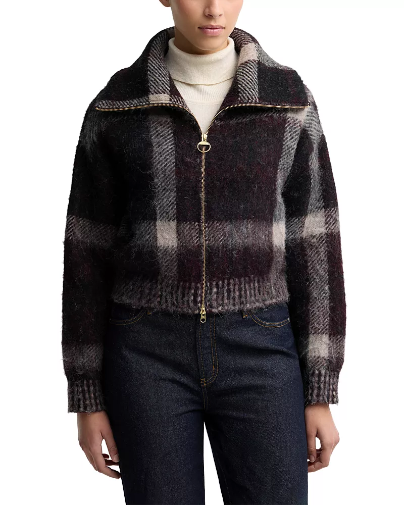 Barbour Carville Tartan Jacquard Bomber Jacket