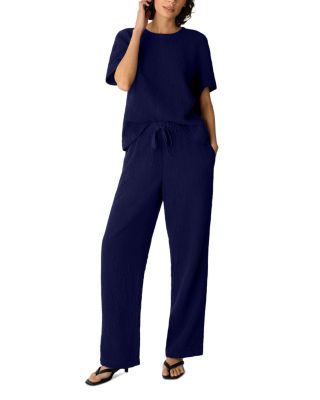Cotton Stretch Drawstring Straight Leg Pants - thumbnail 6