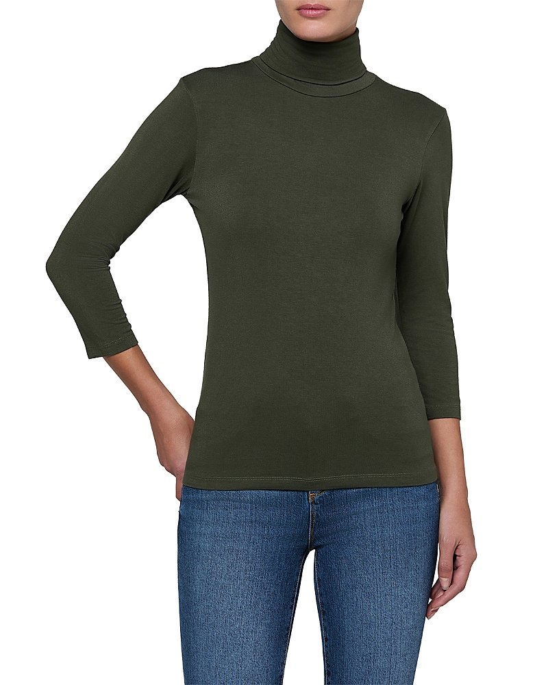 L'Agence Aja Turtleneck Three Quarter Sleeve Top