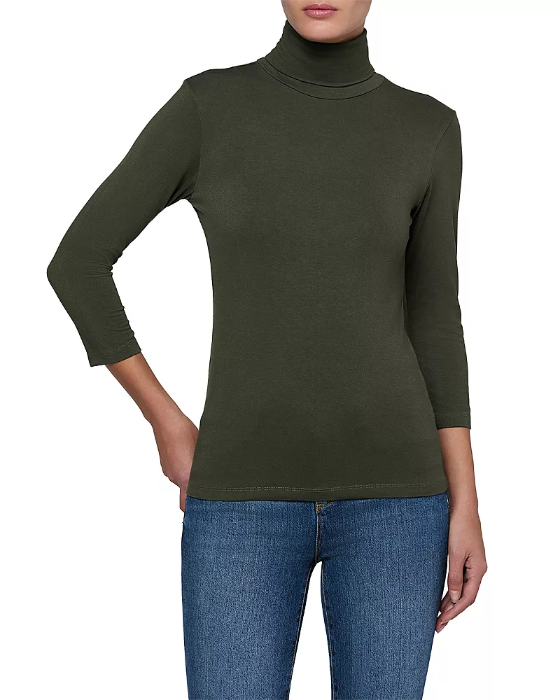 L'Agence Aja Turtleneck Three Quarter Sleeve Top