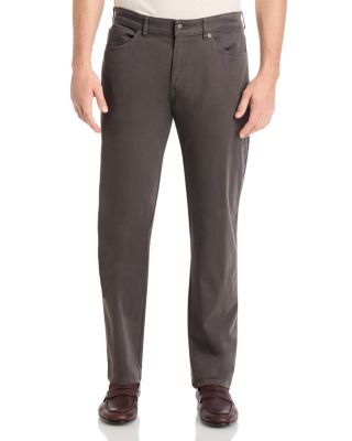 Peter Millar Signature Sateen 5-pocket Pants In Gray