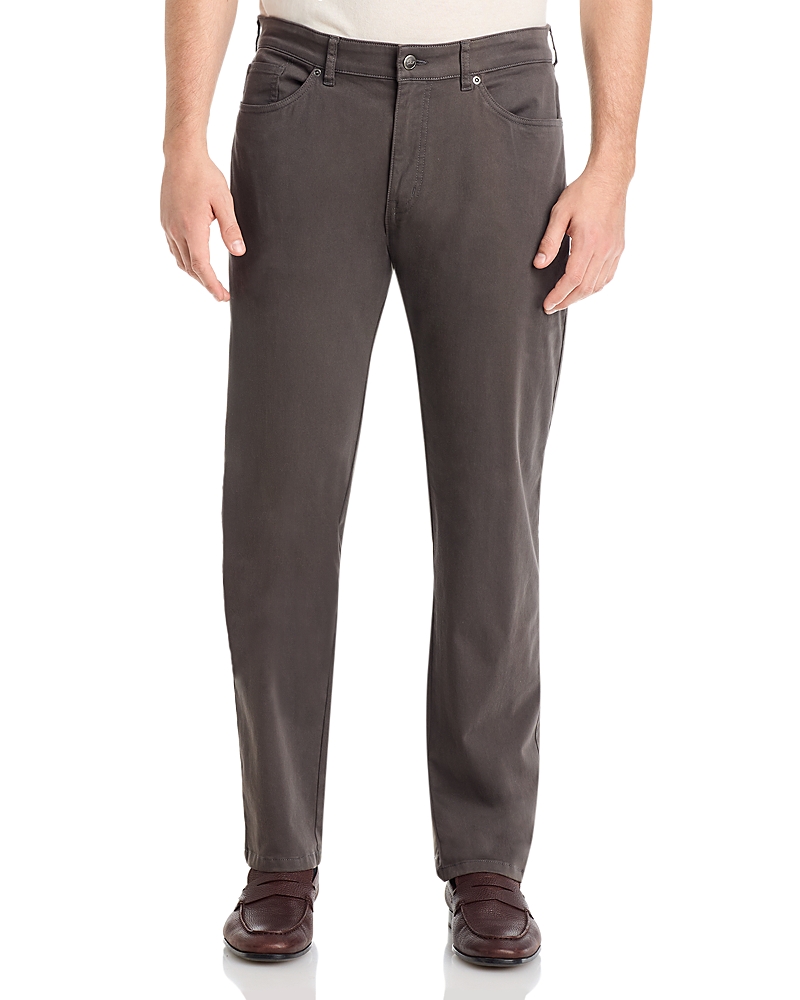 Peter Millar Signature Sateen 5-pocket Pants In Gray