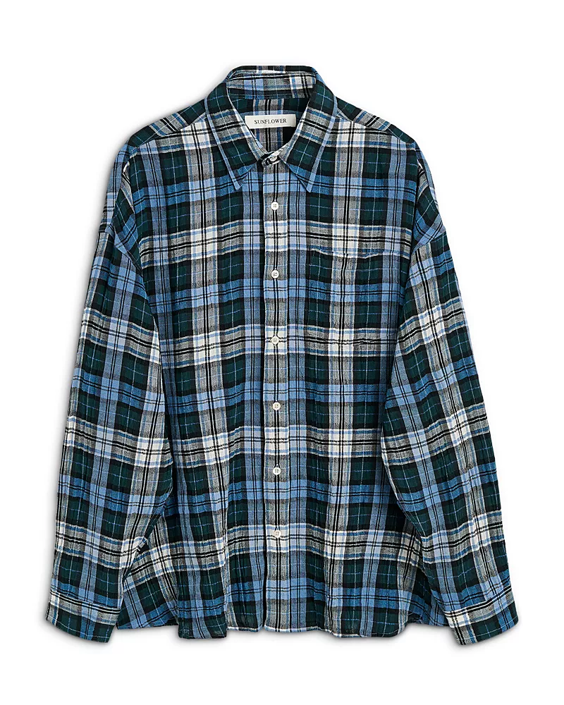Sunflower Slightly Box Woven Plaid Stable Shirt