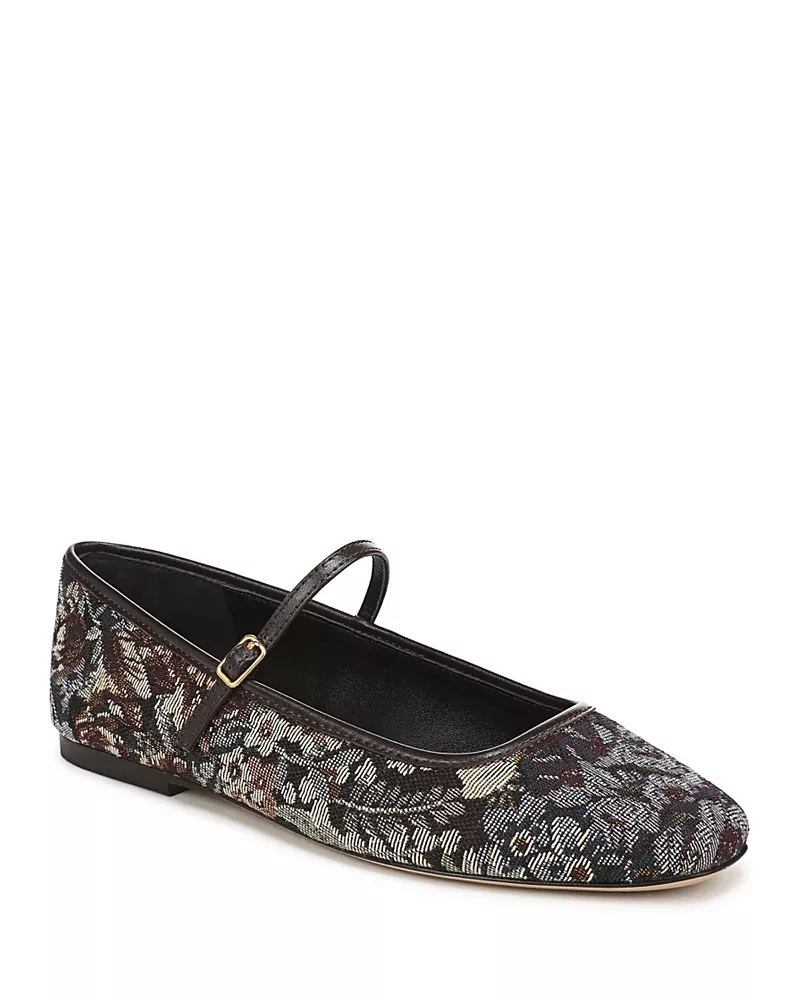 Veronica Beard Women's Ellie Velvet Mary Jane Flats