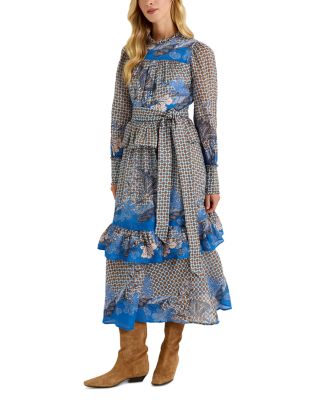 Eleanor Tiered Ruffle Trim Dress