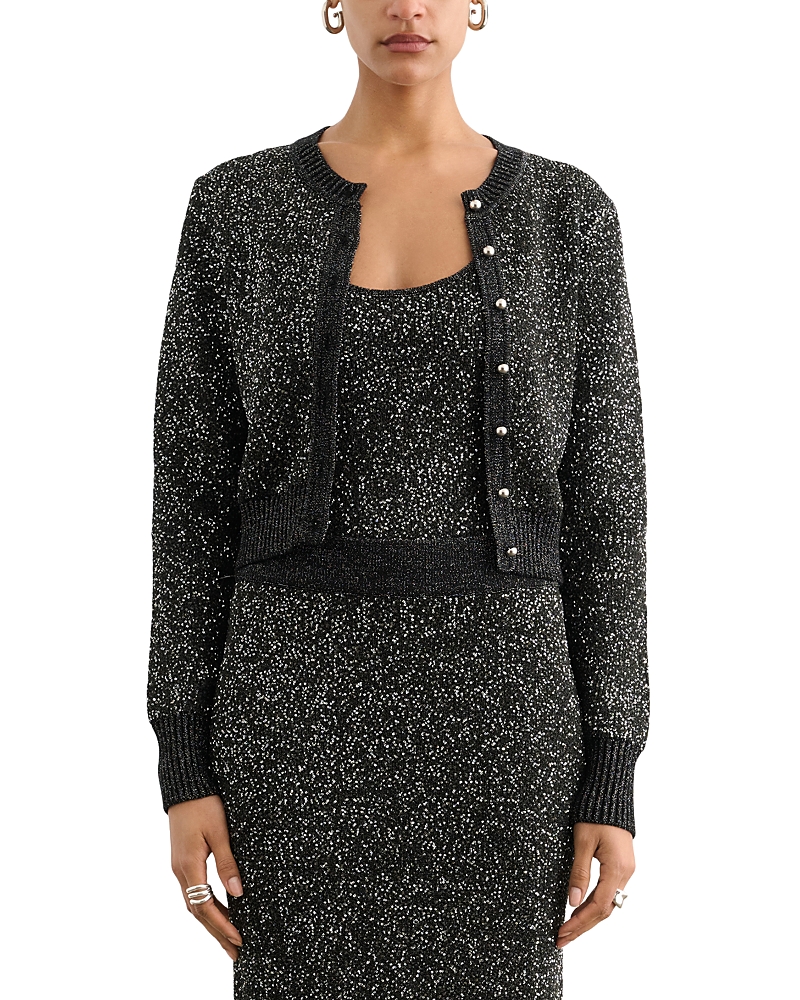 Toccin Mollie Sequin Crewneck Cardigan