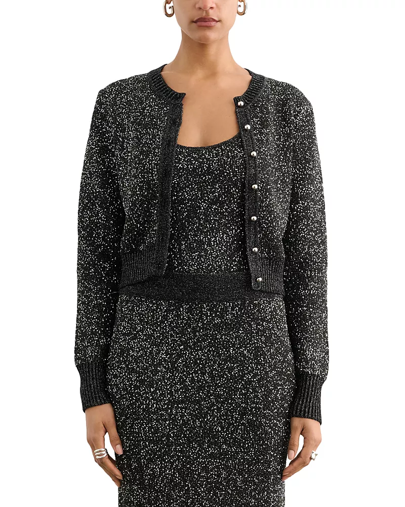 Toccin Mollie Sequin Crewneck Cardigan