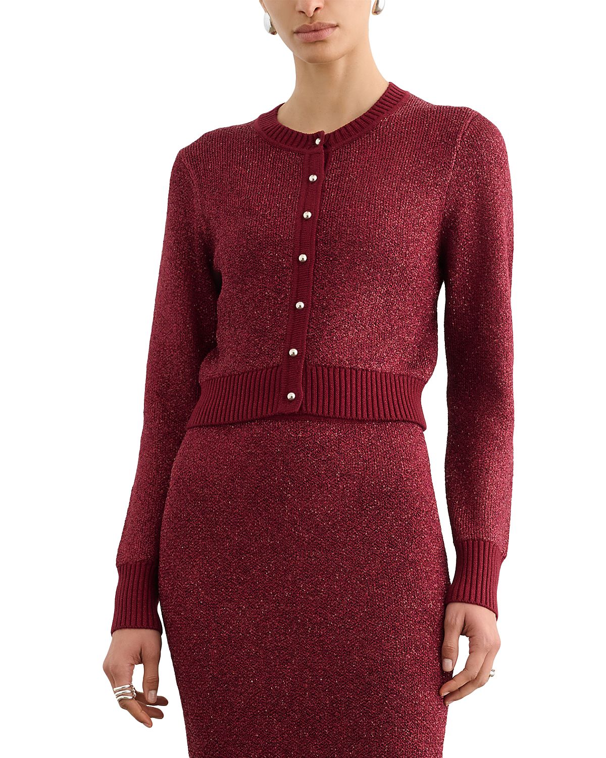Toccin Mollie Sequin Crewneck Cardigan