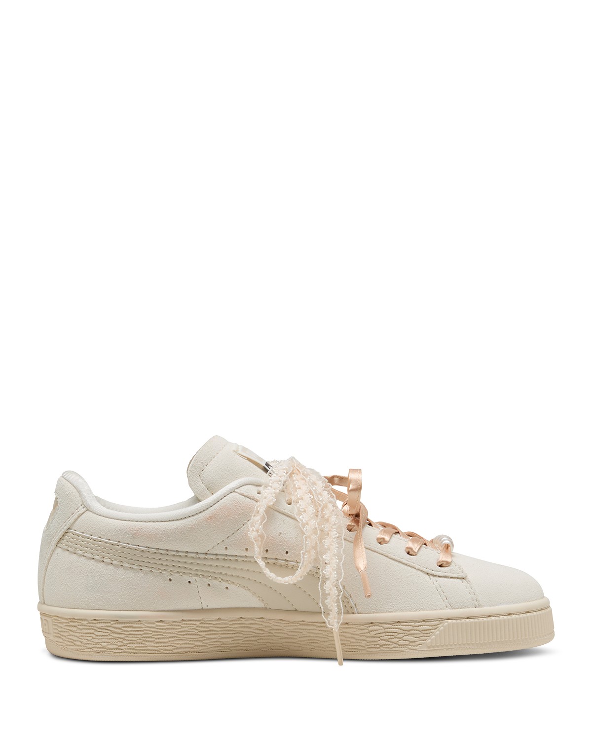 Women's Suede Bloom Embellished Sneakers