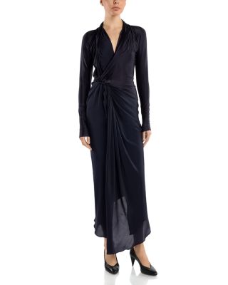 Lea Gathered Jersey Midi Dress