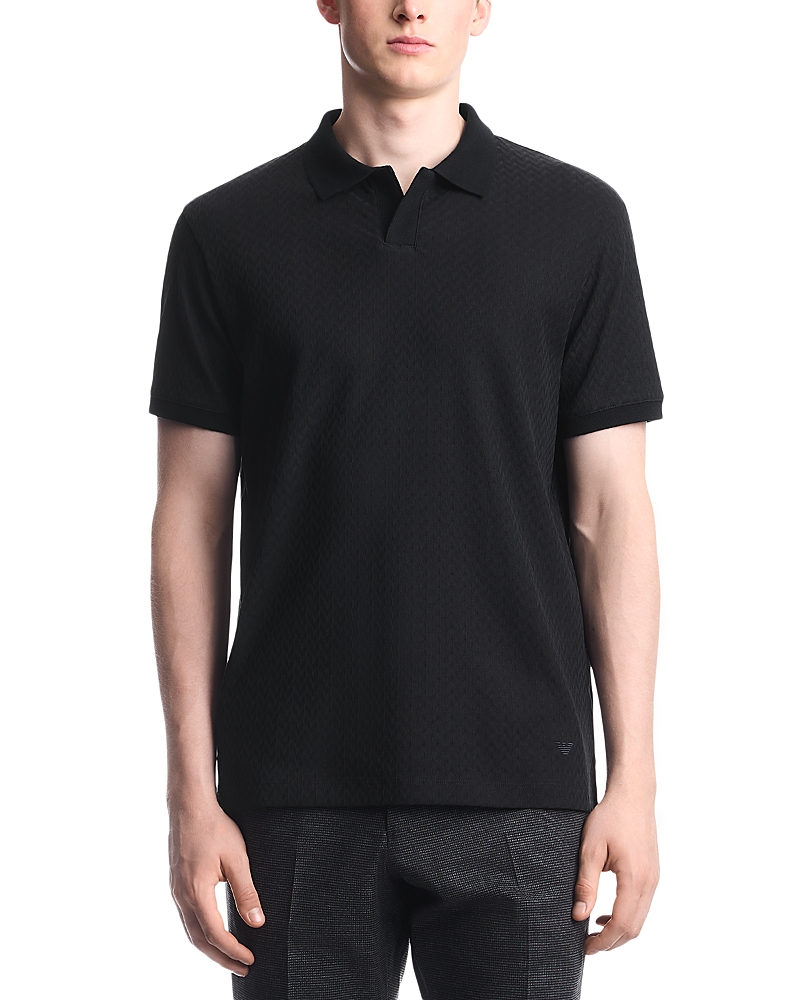 Emporio Armani Cotton Johnny Collar Polo Shirt
