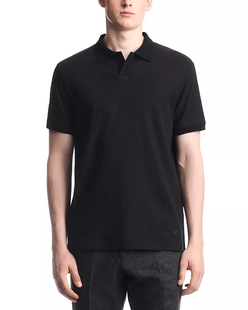 Emporio Armani Cotton Johnny Collar Polo Shirt
