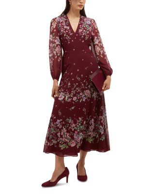 Maeve Silk V Neck Dress
