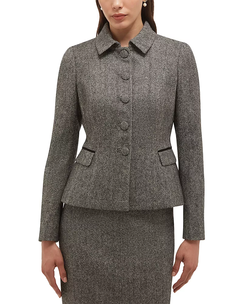 Hobbs London Daniella Wool Button Front Jacket