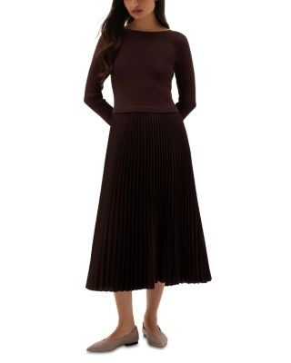 Lucinda Mixed Media Midi Dress