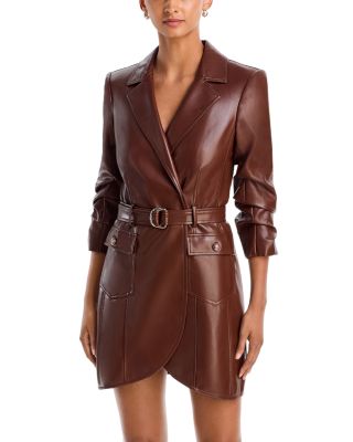 Jenessa Faux Leather Dress