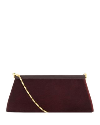 Isolde Double Bar Calf Hair Clutch