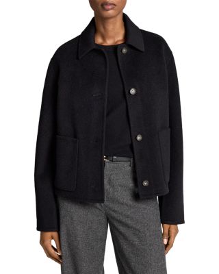Cash Wool & Cashmere Blend Button Front Jacket